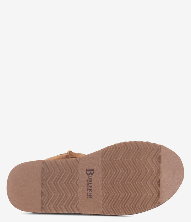Burleigh Short Twinface Sheepskin Boot - CHESTNUT