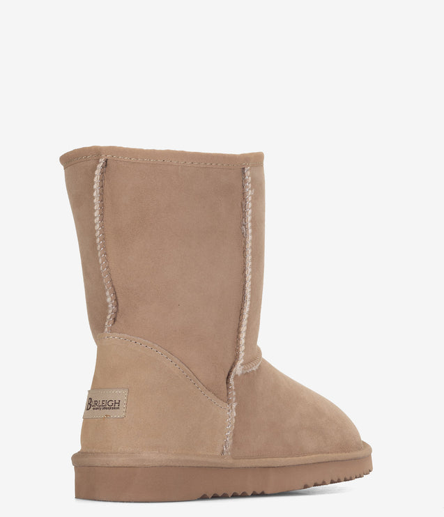 Burleigh Short Twinface Sheepskin Boot - SAND