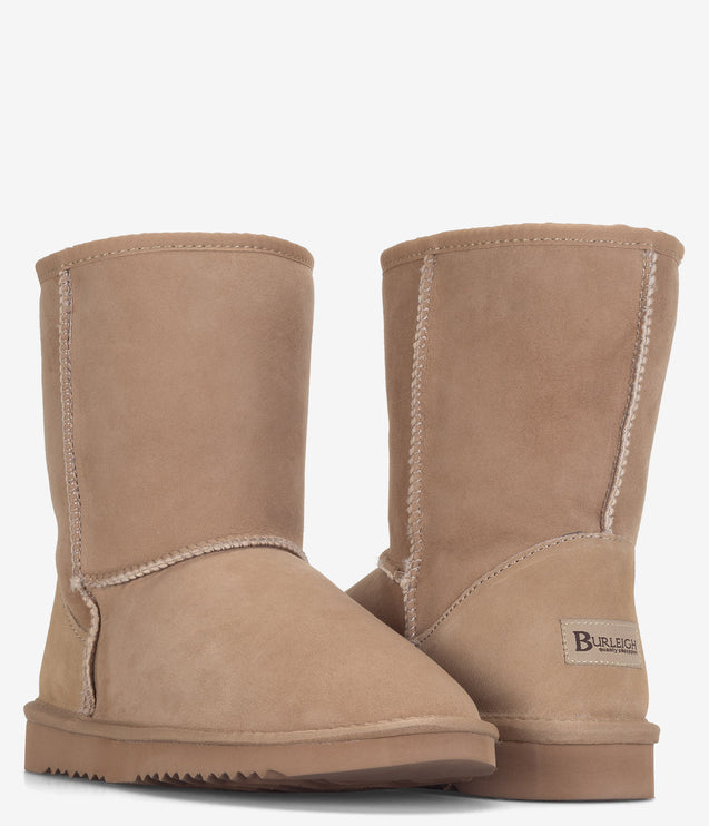 Burleigh Short Twinface Sheepskin Boot - SAND