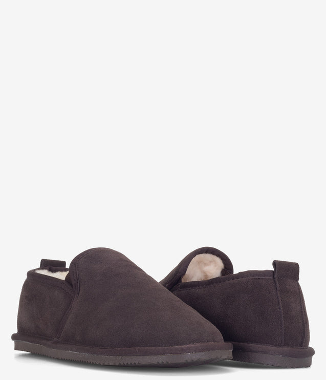 Burleigh Henley Sheepskin Slipper - Chocolate