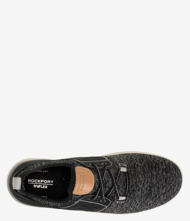 Rockport Works Truflex Composite Safety Toe Work Shoe - Black/White