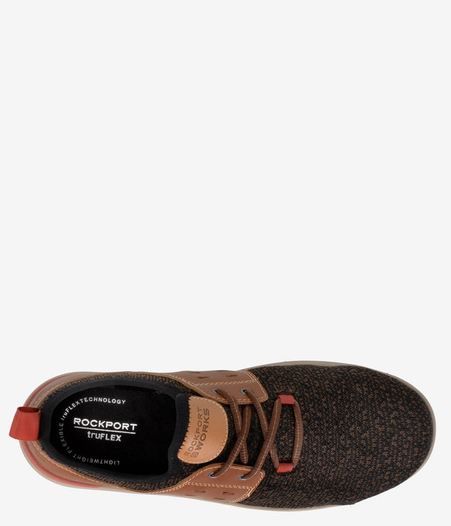Rockport Works Truflex Composite Safety Toe Work Shoe - Brown/Tan