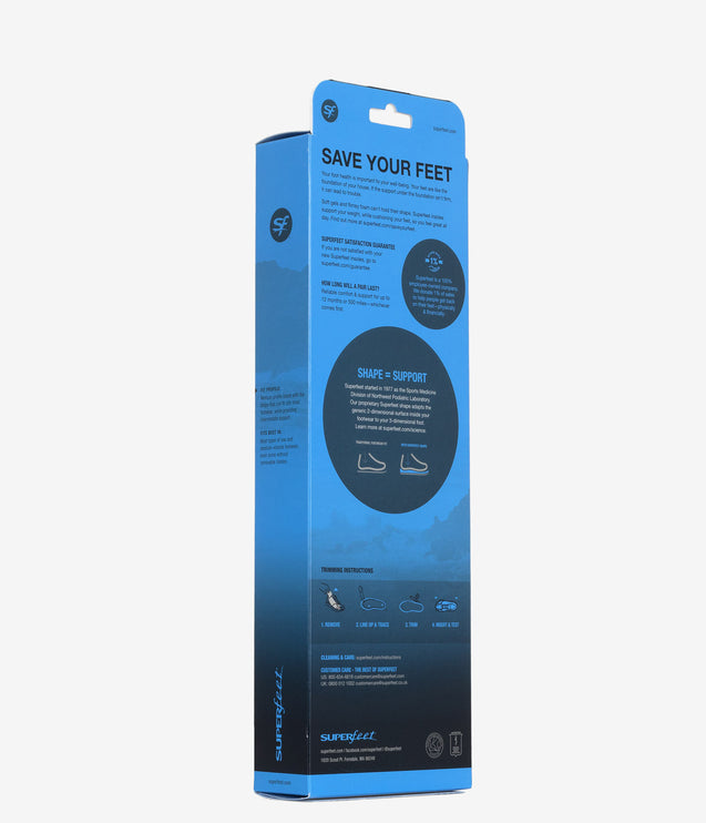 Superfeet All-Purpose Support Medium Arch Insoles (Blue) - Blue