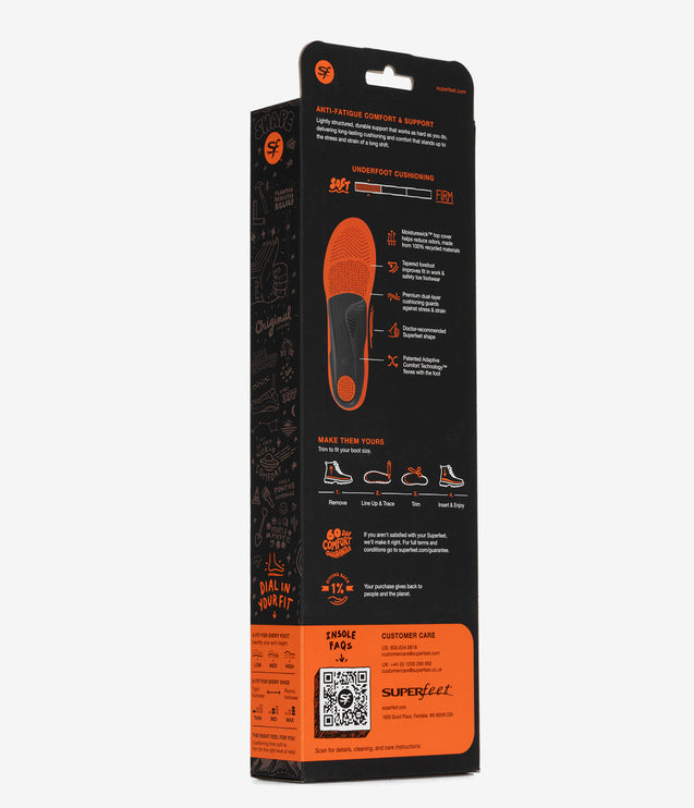 Superfeet Work Cushion Insoles (Orange Blue) - Orange Blue