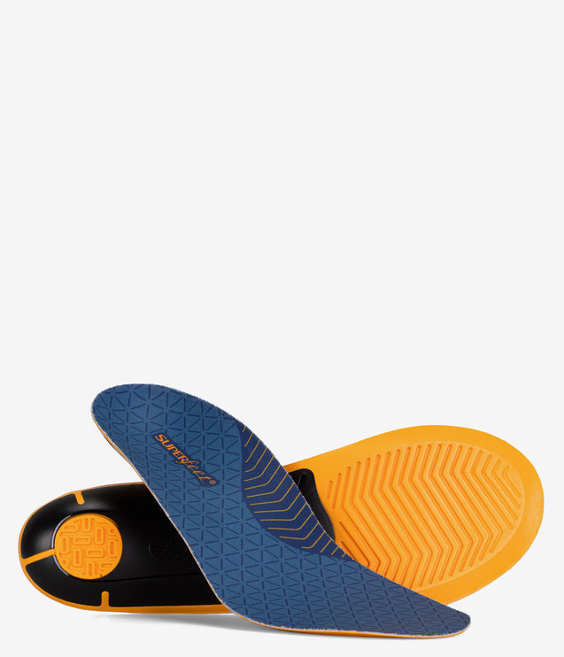 Superfeet Work Slim-Fit Cushion Insoles (Yellow Blue) - Yellow Blue