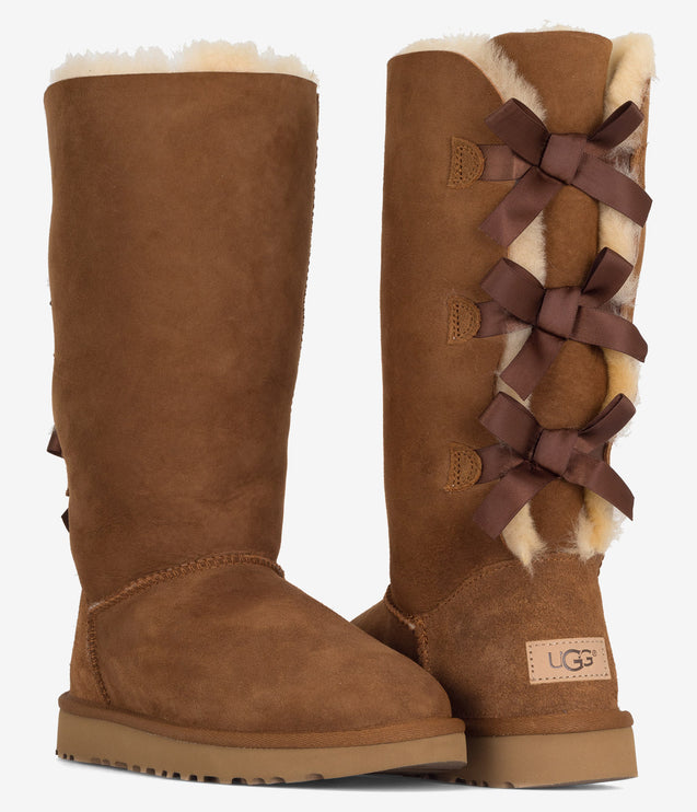 UGG Bailey Bow Tall II Sheepskin Boot - Chestnut
