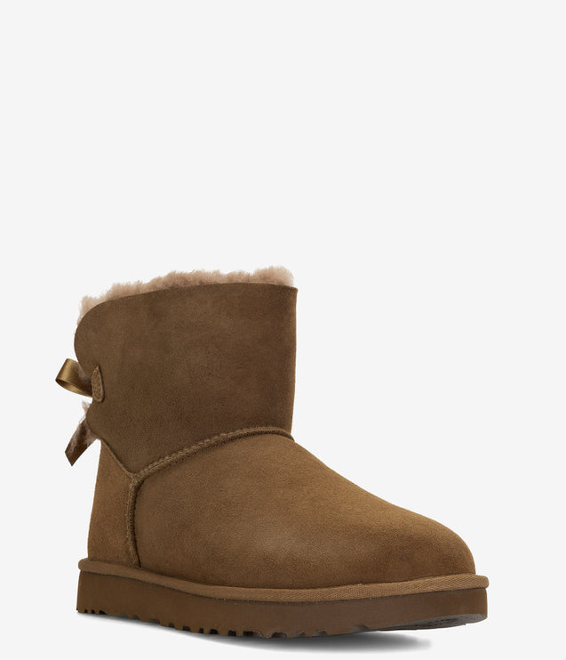 UGG Mini Bailey Bow II Sheepskin Boot - Light Bronze