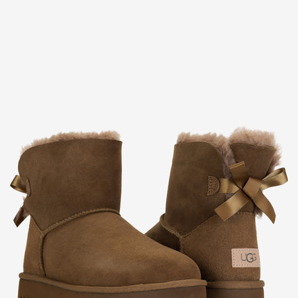 UGG Mini Bailey Bow II Sheepskin Boot - Light Bronze