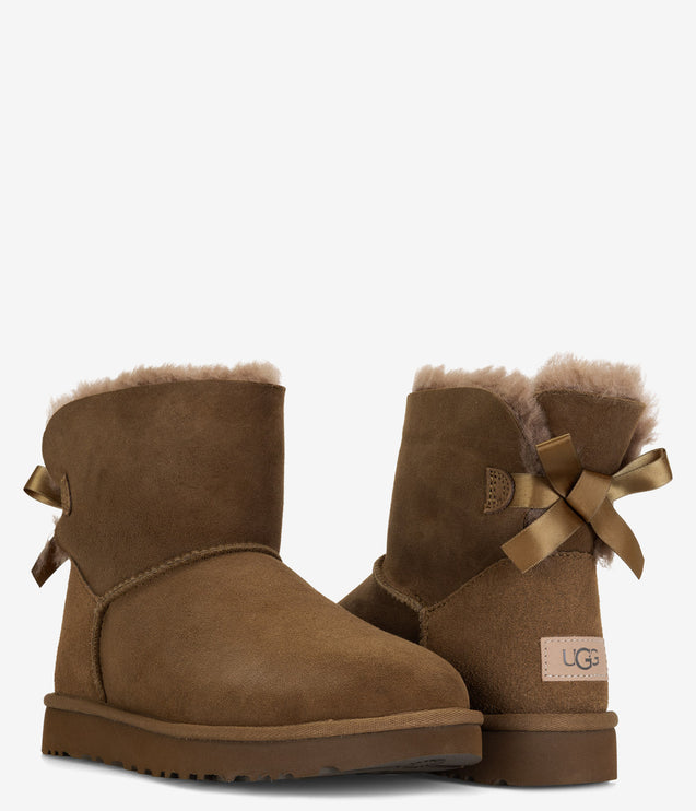 UGG Mini Bailey Bow II Sheepskin Boot - Light Bronze