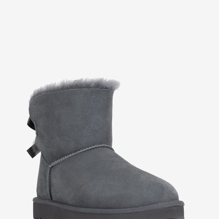 UGG Mini Bailey Bow II Sheepskin Boot - Obsidian