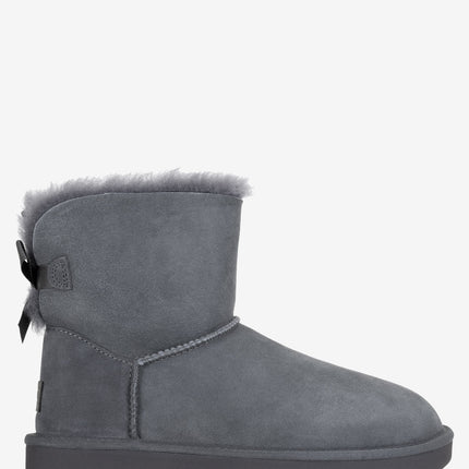 UGG Mini Bailey Bow II Sheepskin Boot - Obsidian