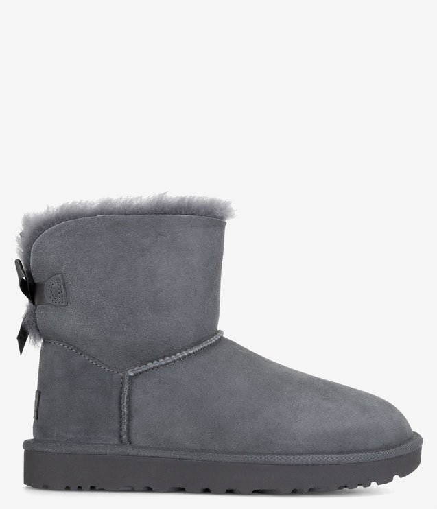 UGG Mini Bailey Bow II Sheepskin Boot - Obsidian