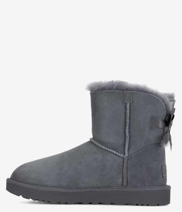 UGG Mini Bailey Bow II Sheepskin Boot - Obsidian
