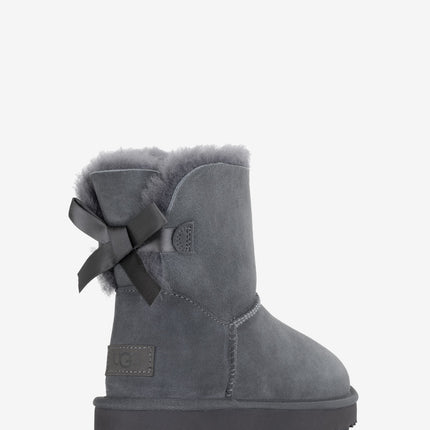 UGG Mini Bailey Bow II Sheepskin Boot - Obsidian