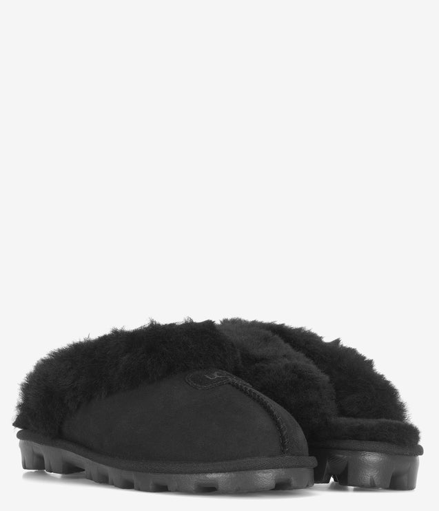 UGG Coquette Sheepskin Slipper - Black