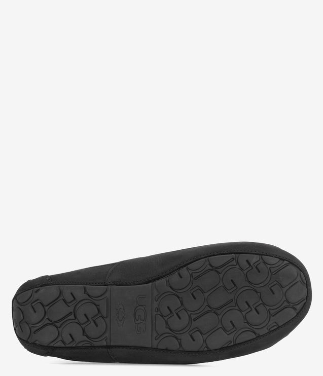 UGG Ascot Matte Leather Slipper - Black
