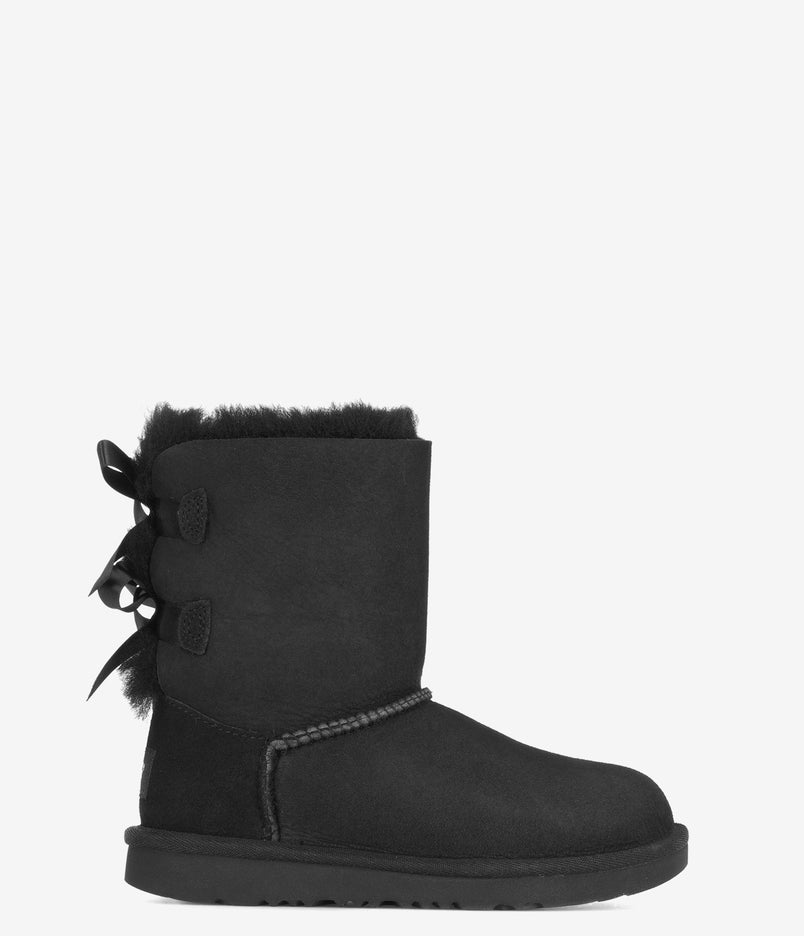 UGG Kids Bailey Bow II Sheepskin Boot - Black