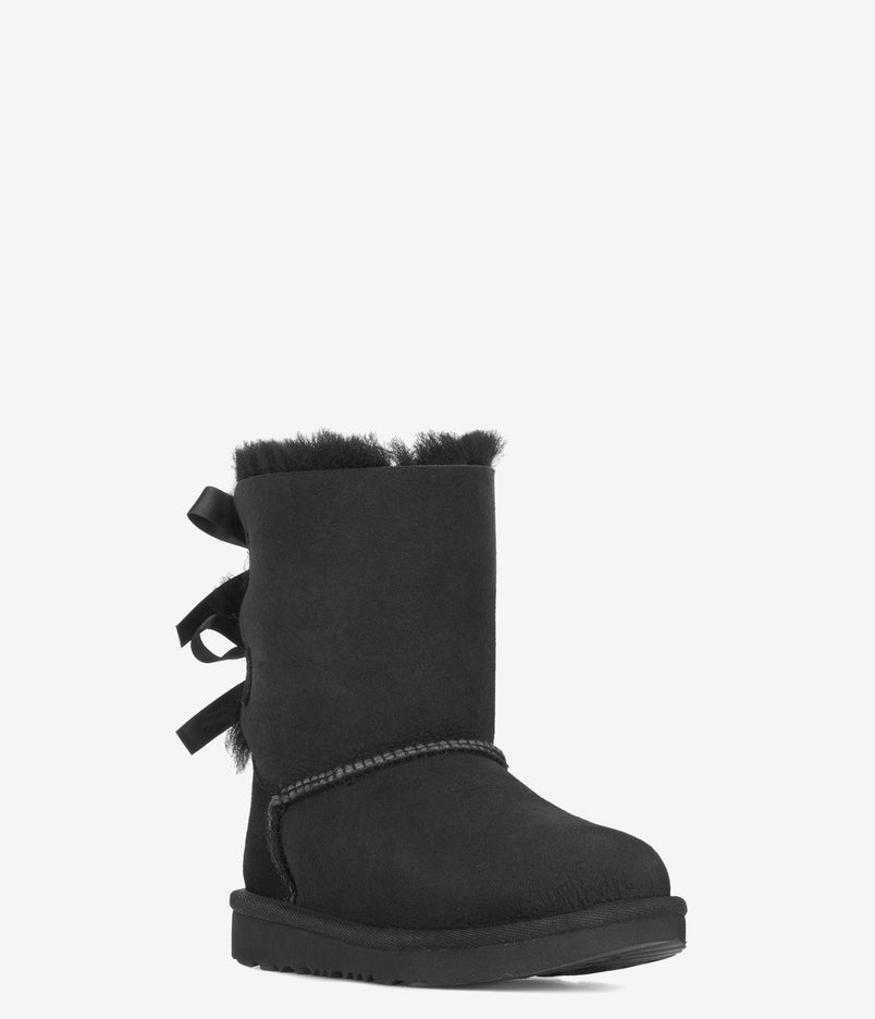 UGG Kids Bailey Bow II Sheepskin Boot - Black