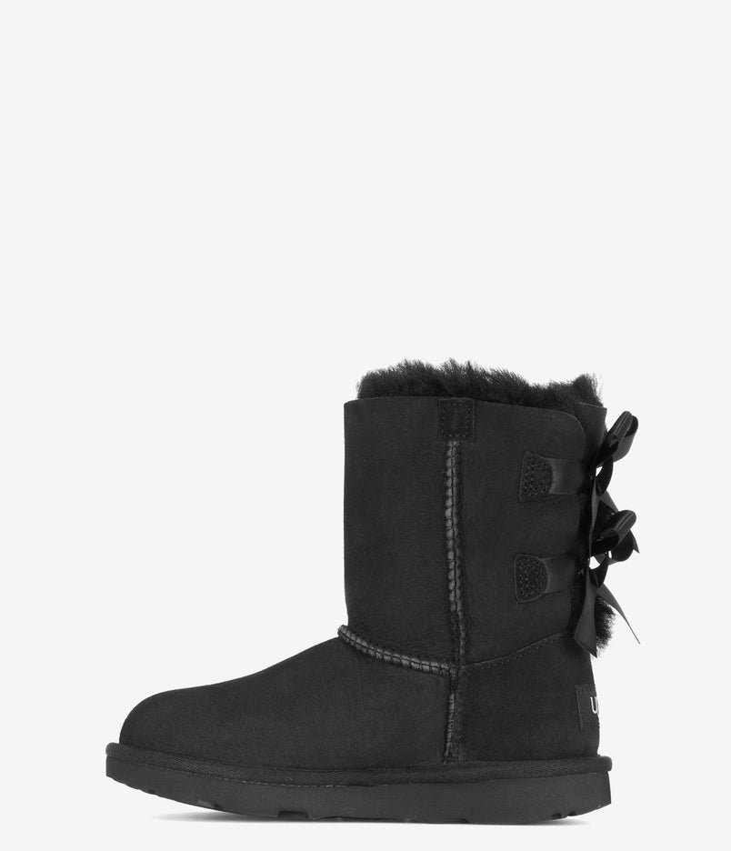 UGG Kids Bailey Bow II Sheepskin Boot - Black