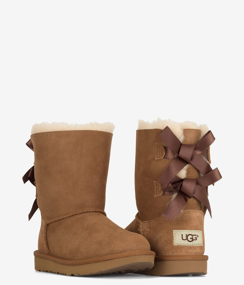 UGG Kids Bailey Bow II Sheepskin Boot - Chestnut