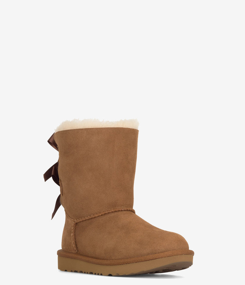 UGG Kids Bailey Bow II Sheepskin Boot - Chestnut