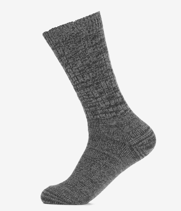 UGG Rib Knit Slouchy Crew Socks - Grey/Black