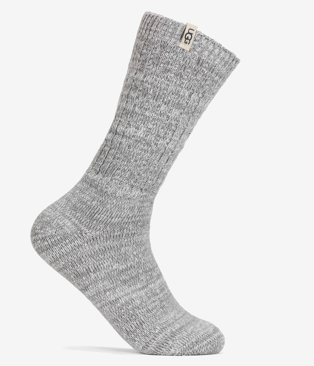 UGG Rib Knit Slouchy Crew Socks - Seal