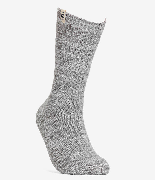 UGG Rib Knit Slouchy Crew Socks - Seal