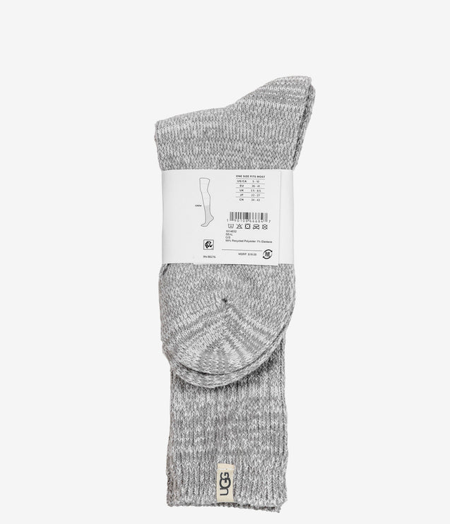 UGG Rib Knit Slouchy Crew Socks - Seal
