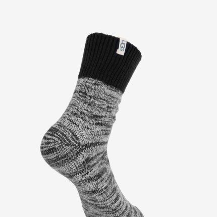 UGG Rib Knit Slouchy Quarter Socks - Black