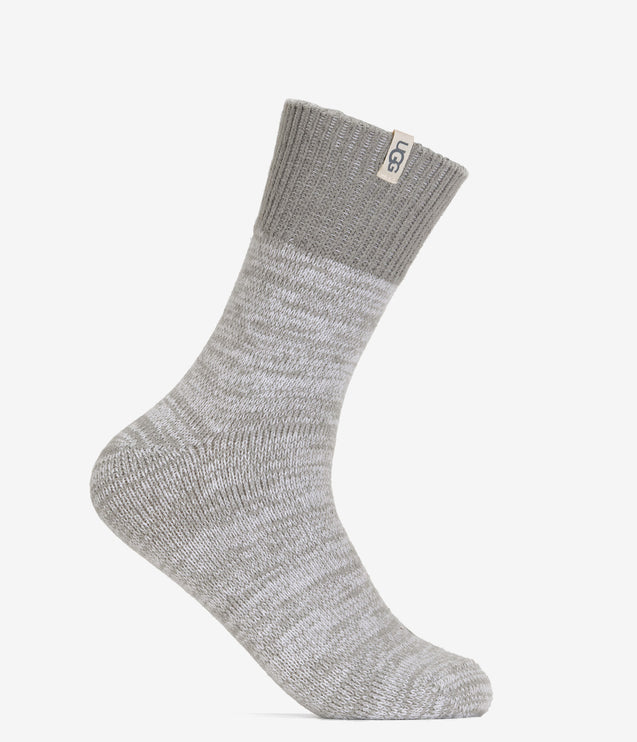 UGG Rib Knit Slouchy Quarter Socks - Seal