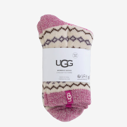 UGG Cressida Cozy Quarter Socks - Cream Multi UGGisle