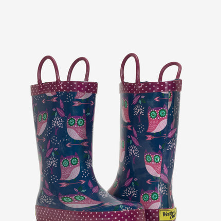 Western Chief Kids Owl Dream Rain Boot - Navy
