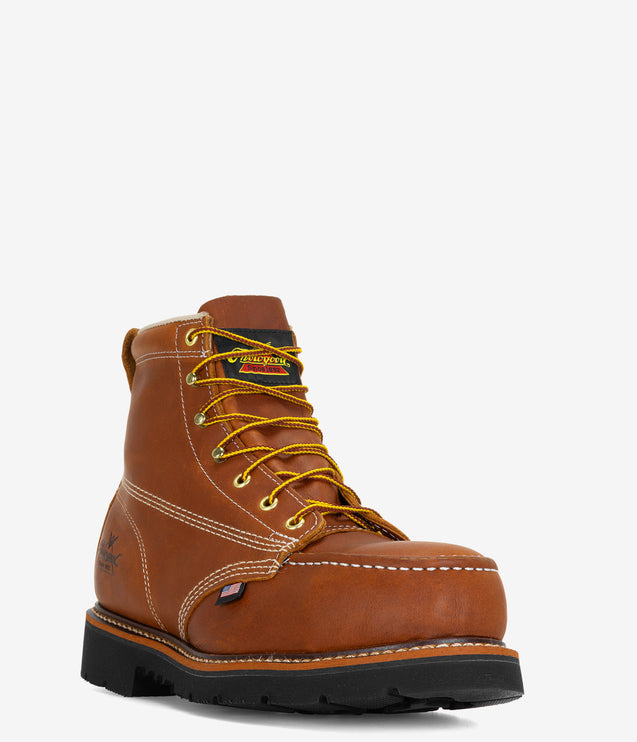 Thorogood American Heritage 6" Safety Toe Moc Toe MaxWear 90° Heel Boot - Men