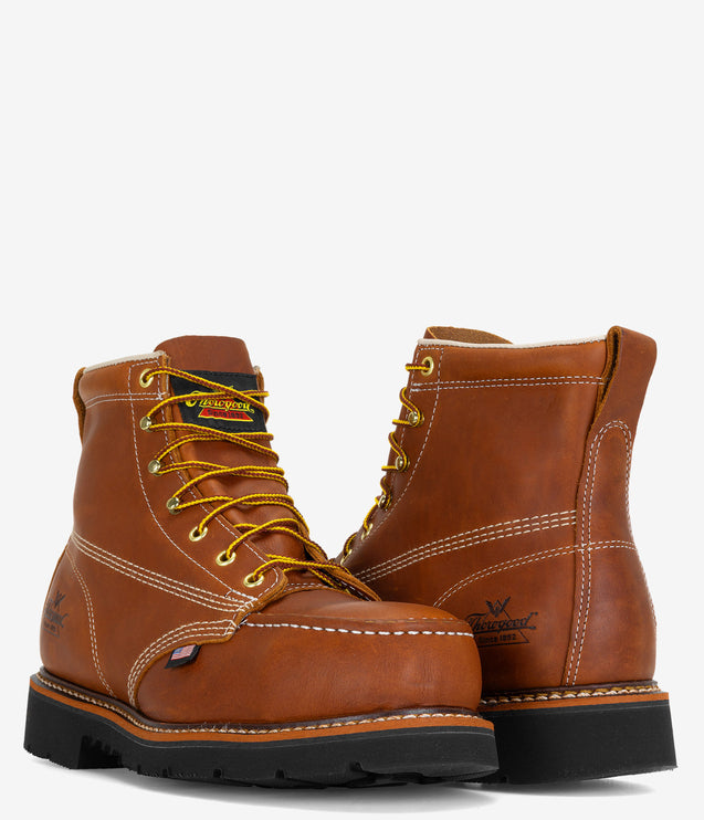 Thorogood American Heritage 6" Safety Toe Moc Toe MaxWear 90° Heel Boot - Men