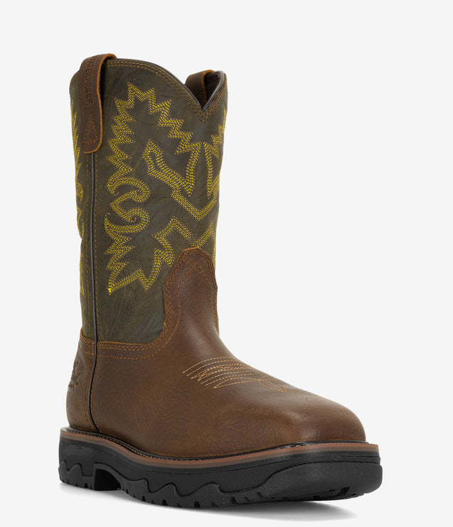 Thorogood Buffalo Ridge 11" Nano Square Toe WP Wellington Boot - Brown Sage