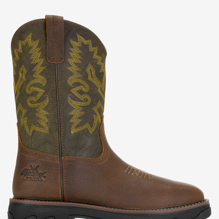 Thorogood Buffalo Ridge 11" Nano Square Toe WP Wellington Boot - Brown Sage