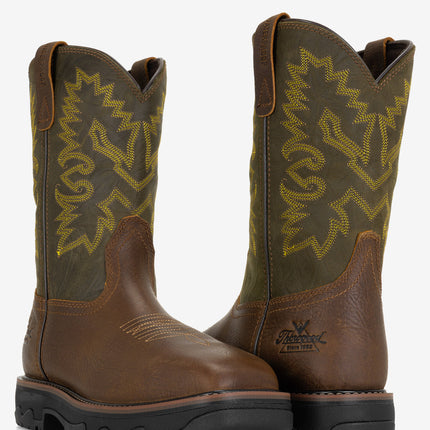 Thorogood Buffalo Ridge 11" Nano Square Toe WP Wellington Boot - Brown Sage