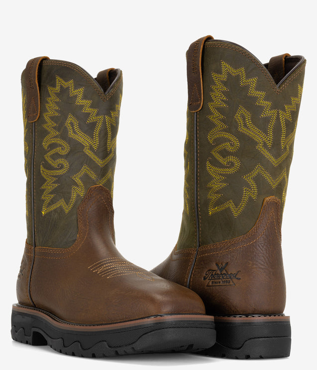 Thorogood Buffalo Ridge 11" Nano Square Toe WP Wellington Boot - Brown Sage