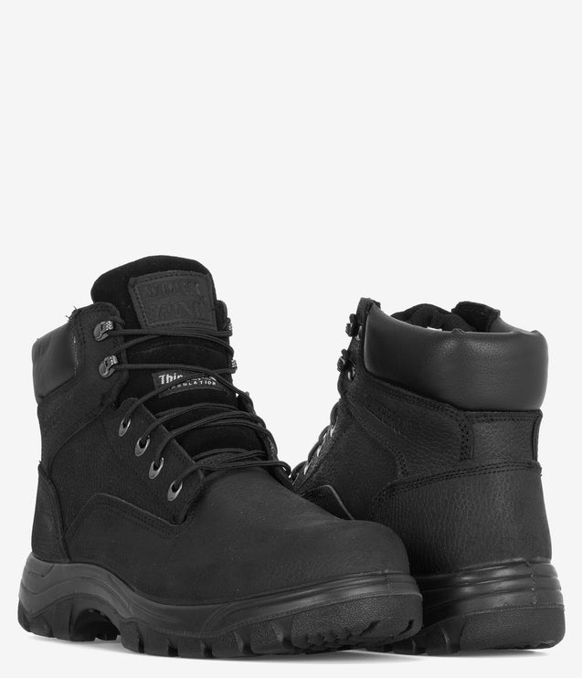 Work Zone 6" Safety Toe Waterproof Work Boot - Black