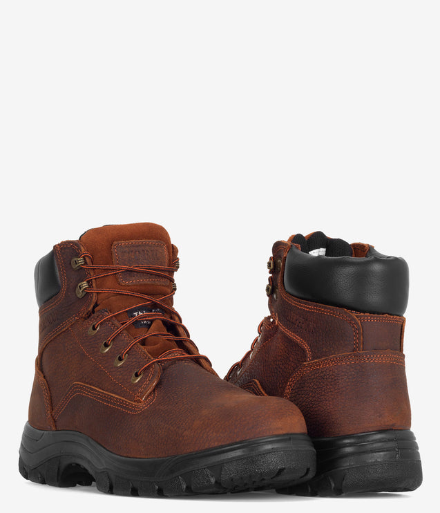 Work Zone 6" Safety Toe Waterproof Work Boot - Brown