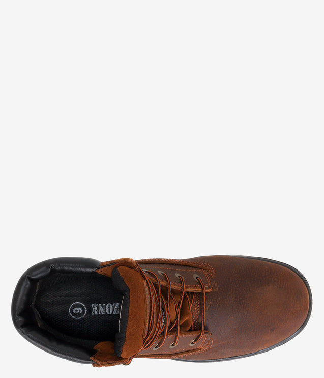 Work Zone 6" Safety Toe Waterproof Work Boot - Brown