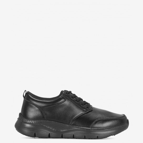 Labo Pro Reactive Men's Upper Leather Slip Resistant Kitchen Shoes-Slip on & Lace up 