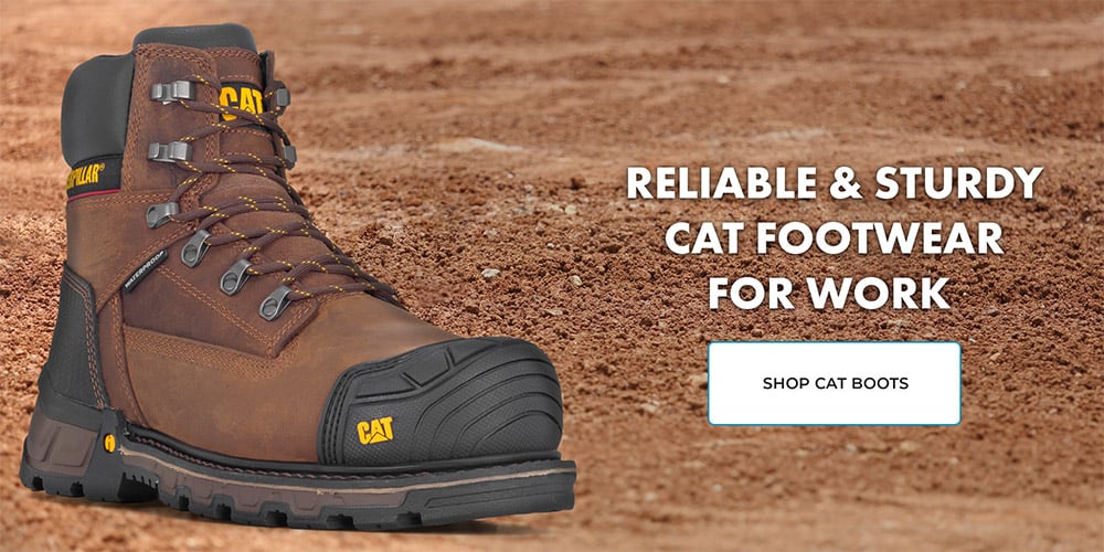  Reliable and sturdy CAT footwear for work. Shop now! 